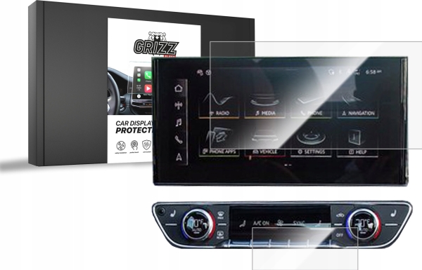 Grizzglass Keramisk Film Grizzglass Cardisplay Protection Til Audi Q5 10,1" 2020-2024 [2W1]
