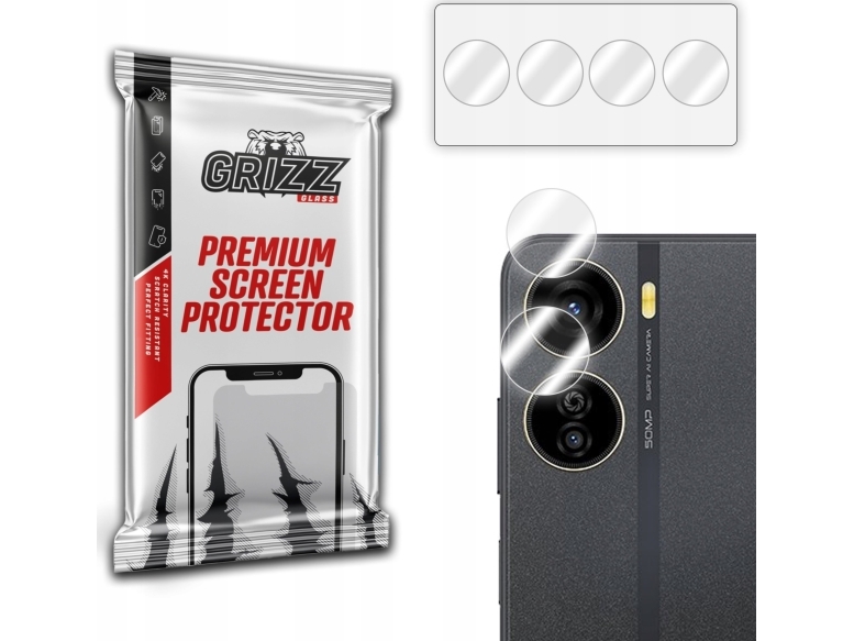 Grizzglass Hybridglass Kamerabeskyttelsesglas Til Zte Voyage 3D
