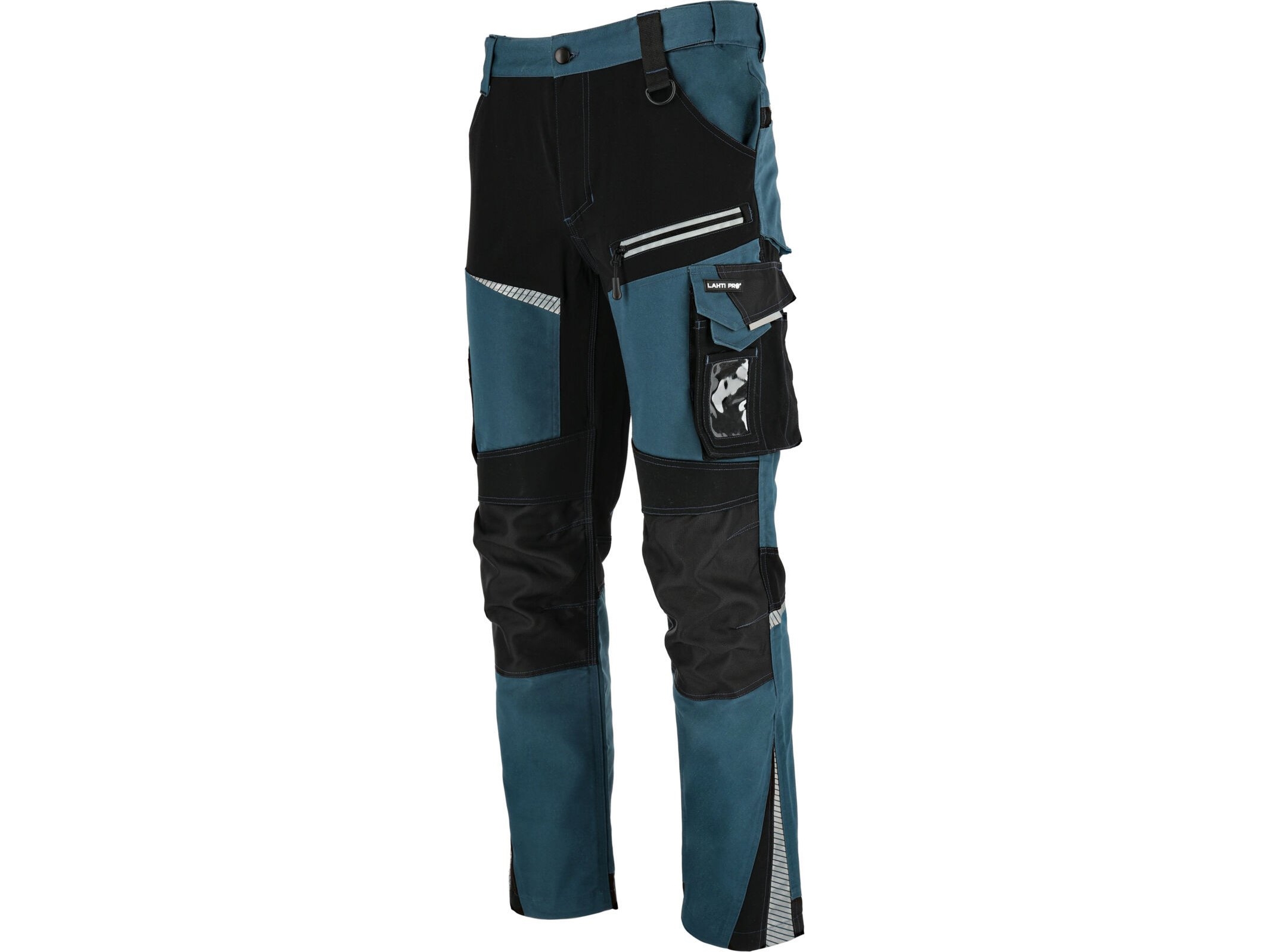 Lahti Pro Turquoise-Sorte Bukser Med Stretchindsatser, "M", Ce, Lahti
