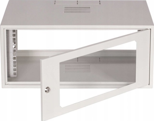 Sabaj Wandgehäuse Simple 19 4Ux555x400 Mm Ip20 Seitliche Vollbleche, Tür Mit Glas Ral 7035 19-8006Szws-19-4U-40-Ds