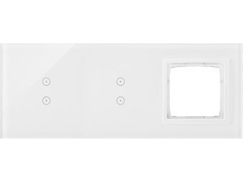 Kontakt-Simon Kosketusnäyttöpaneeli Kontakt-Simon 54 Touch DSTR3330/70 kolme moduulia kaksi pystysuoraa kosketuskenttää kaksi pystysuoraa kosketuskenttää laitteistoreikä valkoinen helmi
