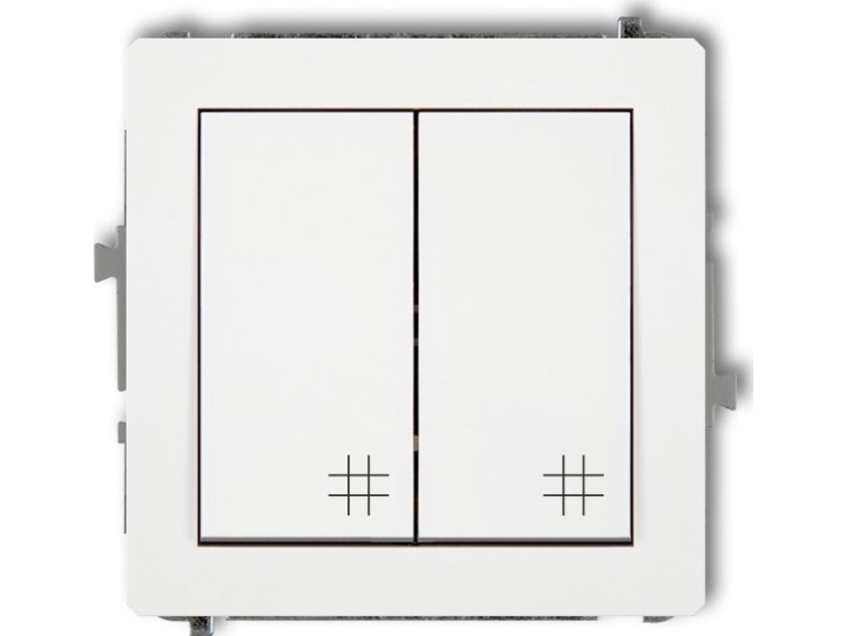 Karlik Dobbelt krydskontaktmekanisme Karlik Deco DWP-66 hvid