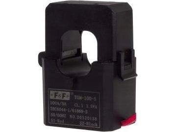 F&F Miniatur-Stromwandler F&F Tom-100-5 Mit Öffnbarer Kern 100-5A Schwarz