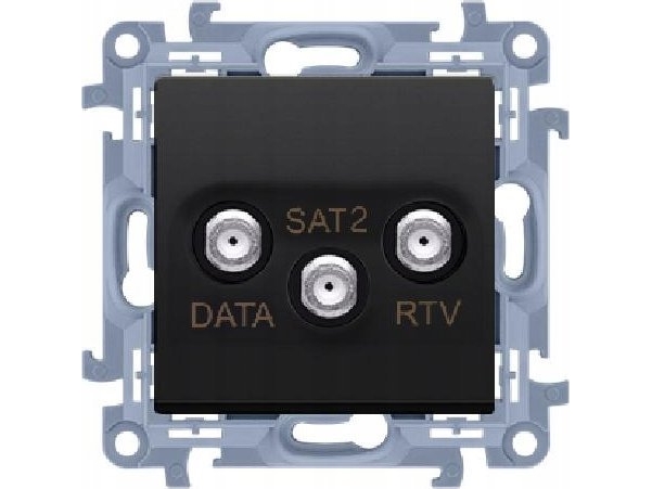 Kontakt-Simon Antennekontakt Kontakt-Simon Simon 10 Cadsatf.01/49 Final Rtv-Data-Sat-Modul, 1X Inngang: 5÷2400Mhz Matt Svart