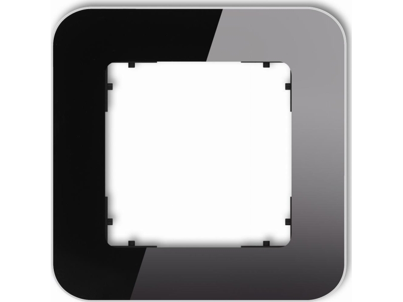 Karlik Single frame Karlik Icon 12-12-IRSZ-1 universaali pyöristetty lasiefekti musta mattapintainen