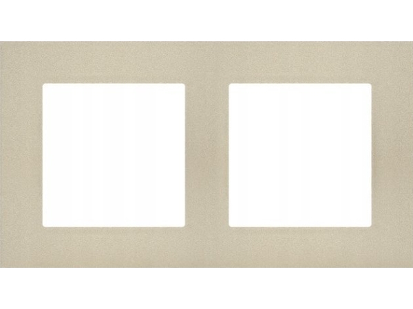 Kontakt-Simon Dobbeltramme Kontakt-Simon 55 Tr2/144 Line Champagne Mat