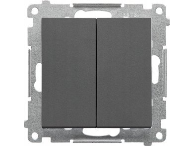 Kontakt-Simon afbryder svagtryk 55 TW5.01/116 modul 10 AX 250V grafit mat