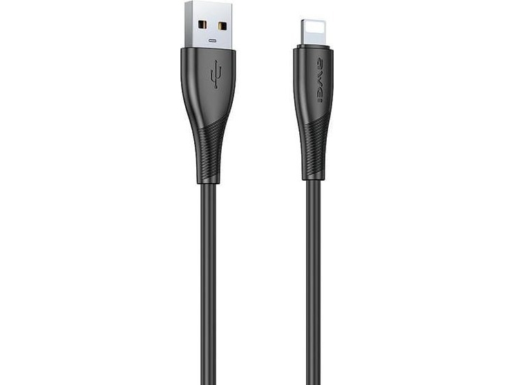 Awei Usb-A - Lightning Usb-Kabel 1,2 M Schwarz