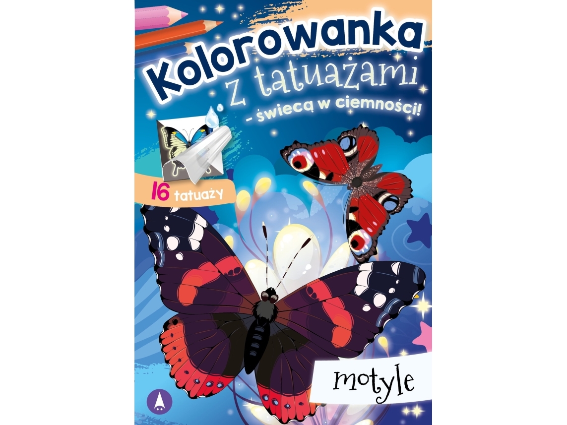 Färgglad tomte med tatueringar lyser i mörkret Fjärilar 76097 | Hälsa - Personlig vård - Tatueringsbläck | GameStuff