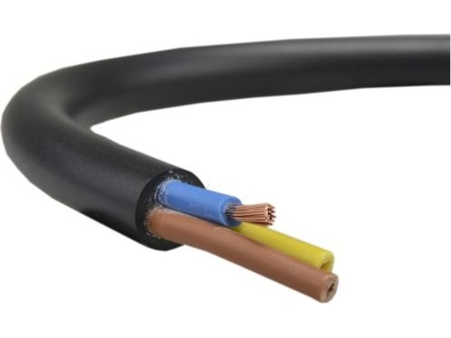 OWY 100m 3X0,75mm2, 300/300V, sort (OMY3X0,75)