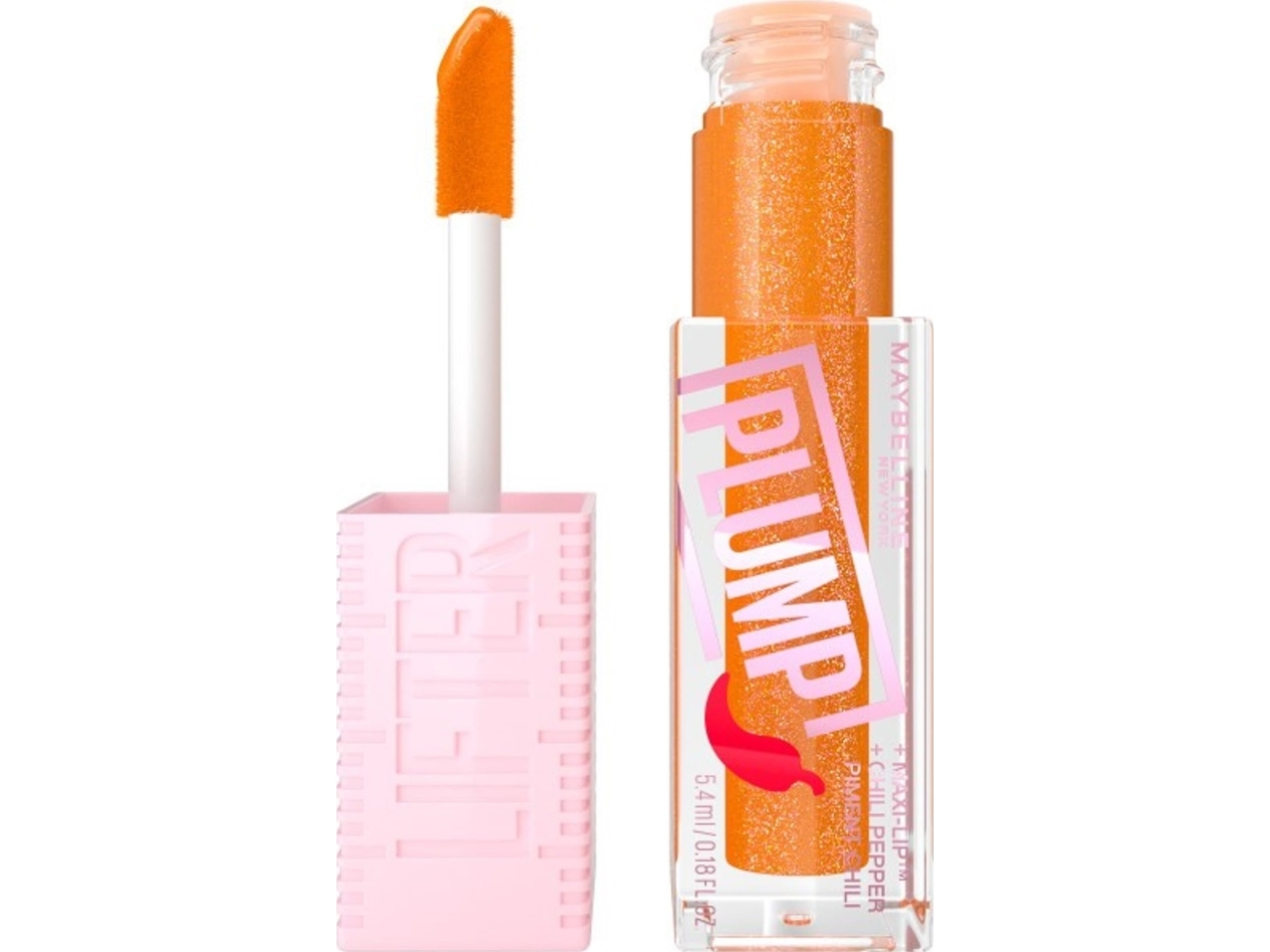 Maybelline Lifter Plump Lip Gloss (008 Hot Honey) 5,4 ml