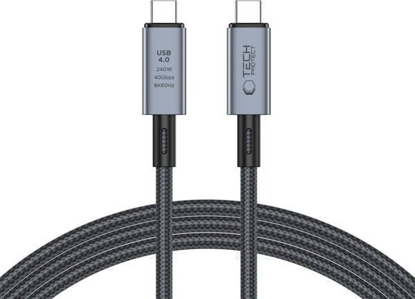 Kabel Tech-Protect Ultraboost Max Usb-C 4.0 / Usb-C 4.0 Pd 240W 8K 40Gbps 2M - Szary