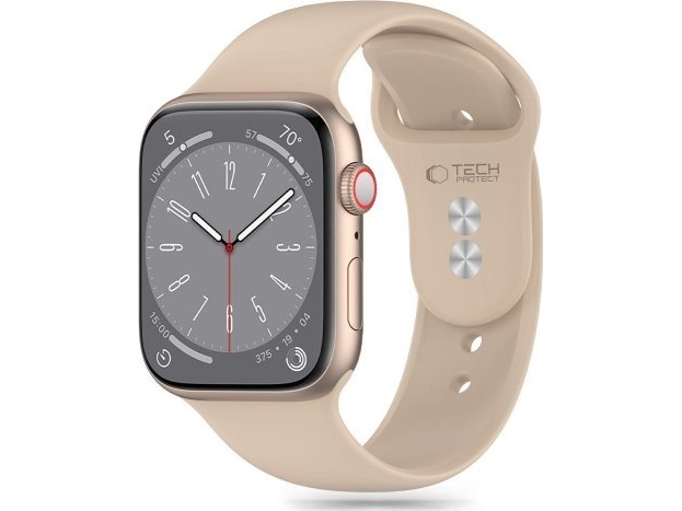 Pasek Tech-Protect Silicone na Apple Watch 4 / 5 / 6 / 7 / 8 / 9 / SE / Ultra 1 / 2 (42 / 44 / 45 / 49 mm) - brązowy