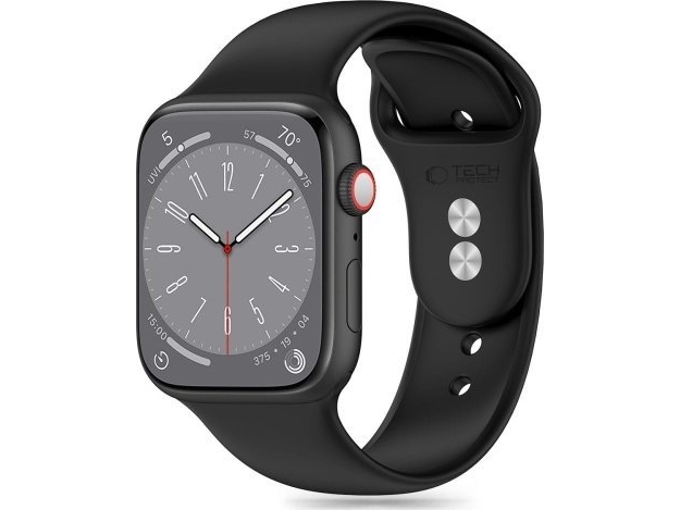 Armband Apple Watch 4 / 5 / 6 / 7 / 8 / 9 / Se / Ultra 1 / 2 (42 / 44 / 45 / 49 Mm) Tech-Protect Silikon Schwarz