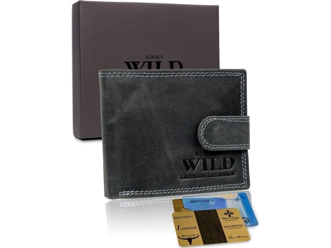 Always Wild Læderpung til mænd med RFID-beskyttelse Always Wild N/A