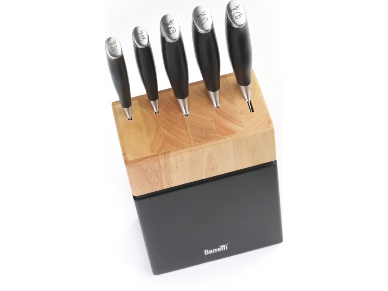 Berretti Br-7962 - 5X Messer + Block, Messer Im Block - Komplettset