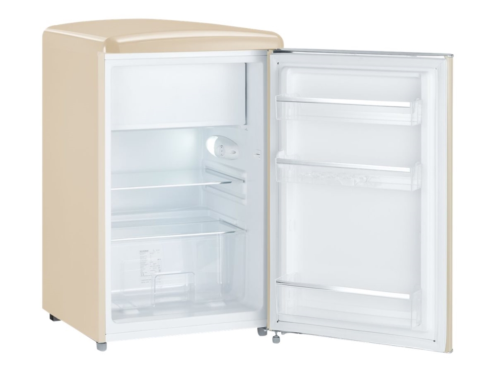 SEVERIN Retro RKS 8833 - Køleskab med fryseenhed - tabletop - bredde: 55 cm - dybde: 61.5 cm - højde: 89.5 cm - 108 liter - Klasse D - fløde