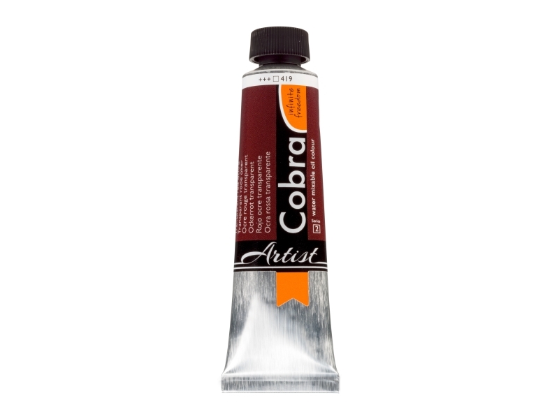 Cobra Artist vandblandbar oliemaling 419 transparent rød okker