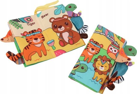 Leantoys Soft Educational Booklet Raschelnde Tiere Dschungel