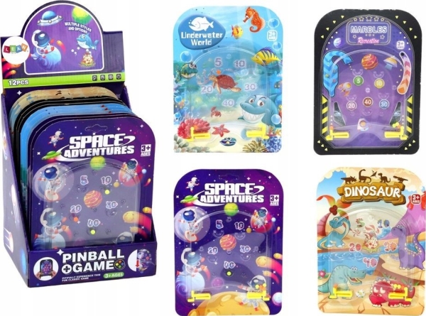 Leantoys Pocket Pinball Spiel Flipper Kosmos Dinosaurier Ozean