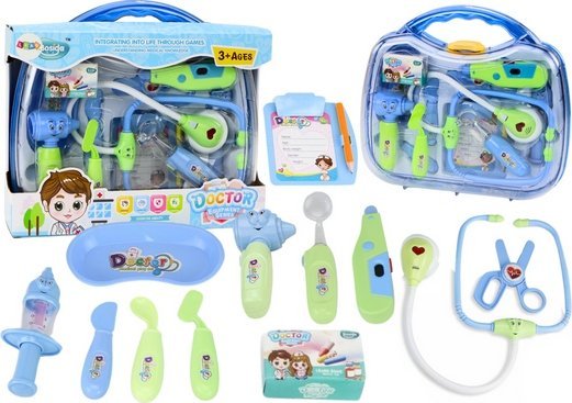 Lean Toys Daktaro rinkinys, mėlynas