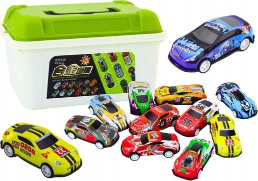 Leantoys Toy Tracks In Einem Auto Koffer 50 Stück Autos