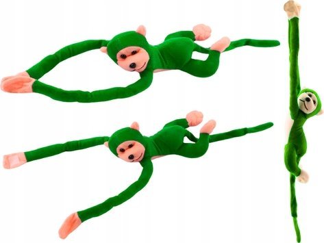 Leantoys Plys-Figur Abe Med Klokke Grøn 80 Cm