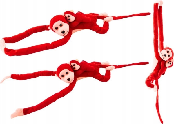 Leantoys Plys Baby Abe Maskot Rød 70 Cm