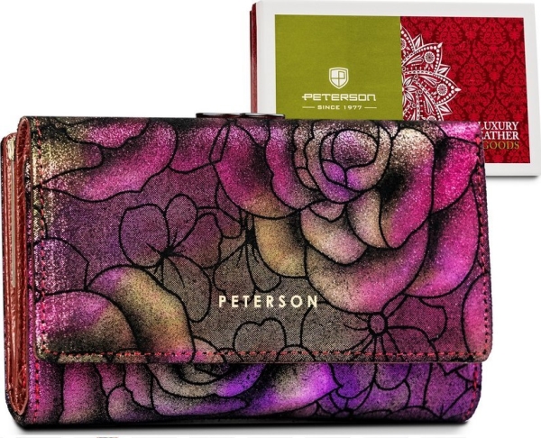 Petersonin nahkalompakko PTN 42108-MD violetti
