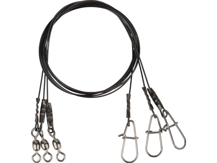 Savage Gear Black7 Trace 50 cm 0,60 mm 25 kg kullager-swivel/nål (54865) | Utomhus - Fiskeredskap - Tillbehör | GameStuff