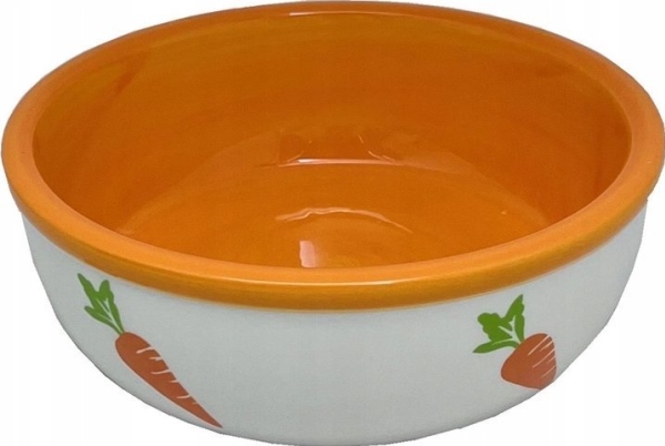 Yarro International MISKA CERAMICZNA til gnavere/kaniner motiv gulerod 10,5x4 cm