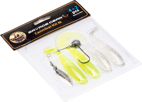 Savage Gear Cannibal Spinnerbait Kit S 4+2 (57617) | Utomhus - Fiskeredskap - Fiskeset | GameStuff