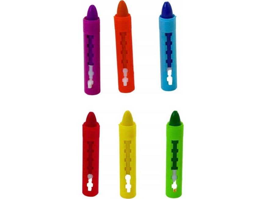 LeanToys Färgade kritor för ansiktsmålning 6 delar | Leksaker - Kreativitet - Ansiktsmålning | GameStuff