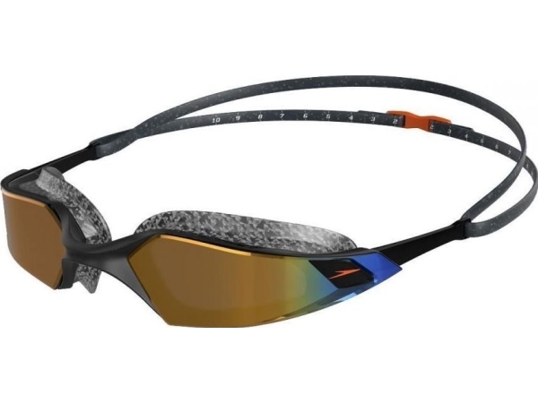 Speedo åbent vand svømmebriller - AquaPulse Pro - Sort/guld (Mirror linse)