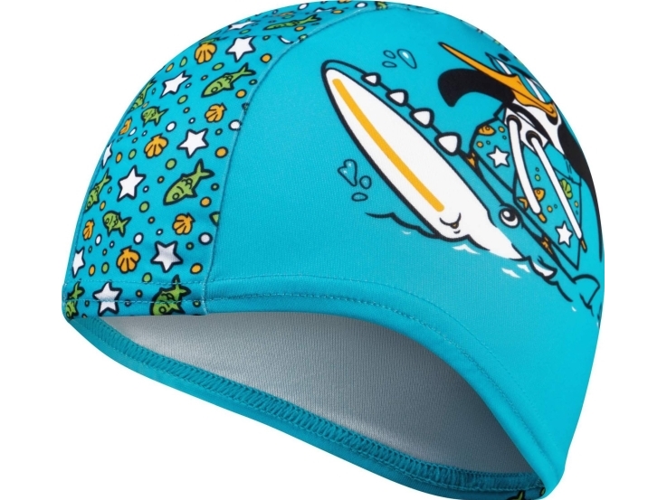 Speedo Bademütze Für Kinder, Bedruckt Iuchima, Azure Blue