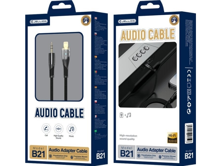 Usb-Kabel Lightning Til Mini Jack 3,5 Mm 1,2 M Sort
