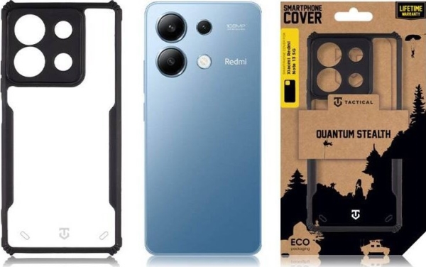 Tactical Quantum Stealth Cover For Xiaomi Redmi Note 13 5G Clear/Black Standard