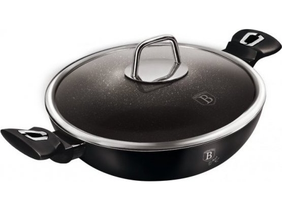 Berlinger Haus Granite Wok Stekpanna 30Cm Berlinger Haus Bh-7113 Black Silver