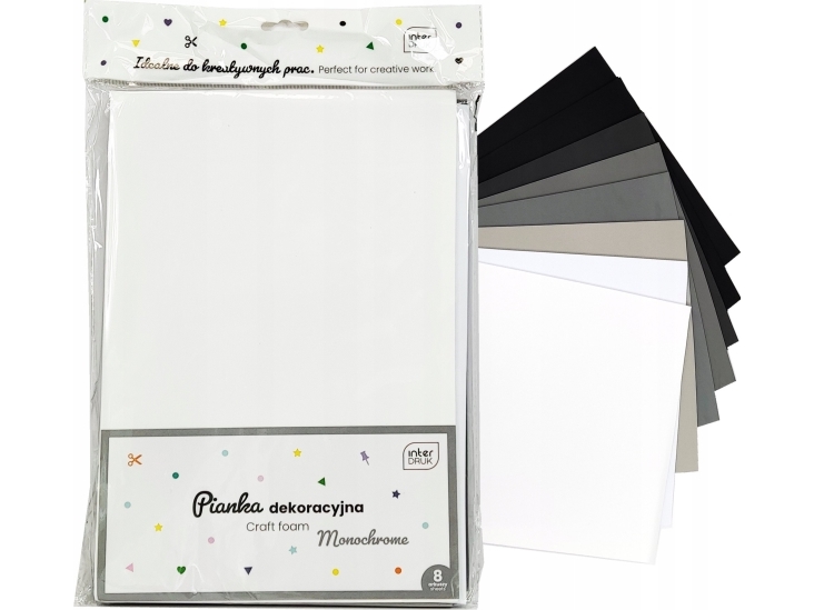 Interdruk Dekorativer Schaumstoff Monochrom 8 Stück