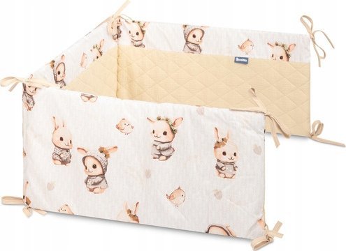 Sensillo skydd till spjälsäng muslin kaniner beige | Baby & barn - Sömntid - Babysängstång | GameStuff