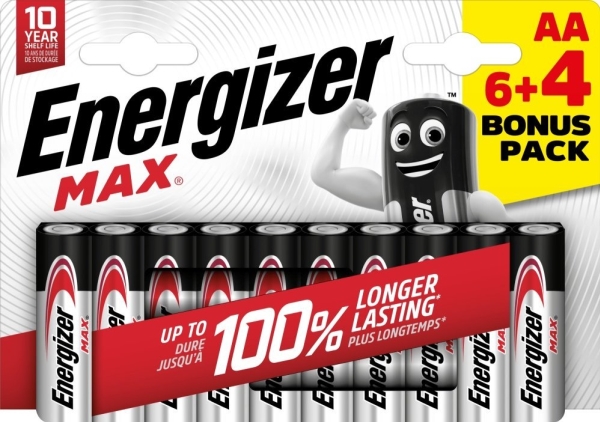 Energizer Lr6/10 Max Aa 6+4 Gratis