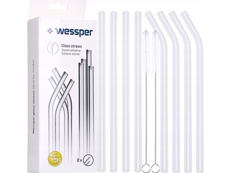 Wessper set med 8 glasstrån + 2 rengöringsborstar (WES258) | N - A | GameStuff