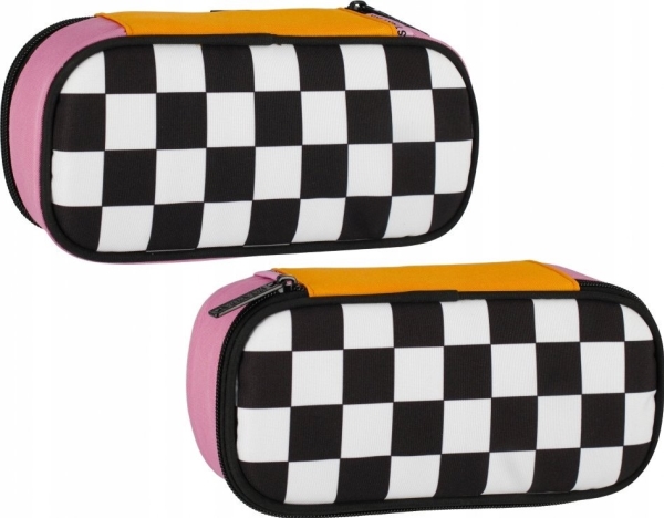 Pencil Case Sachet Oval 1Zamba Checkerboard White Starpak 527259