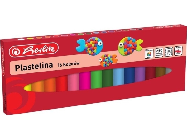 Herlitz Plastic Plate 16Colours Her Wb