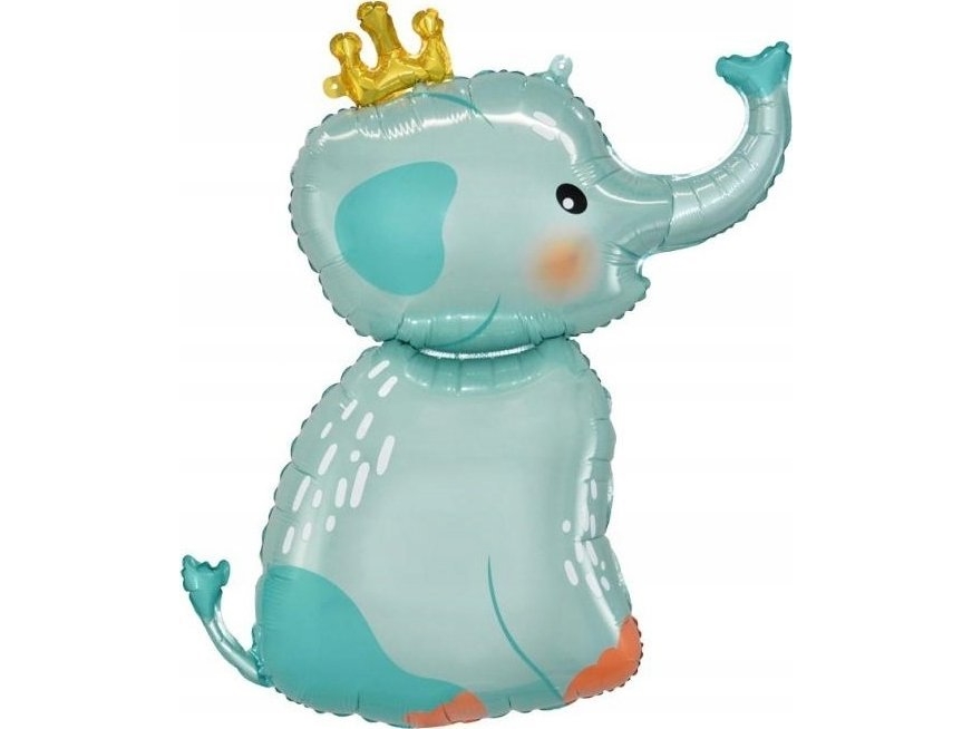 Godan Folienballon Elefant Mit Krone, 55X70 Cm