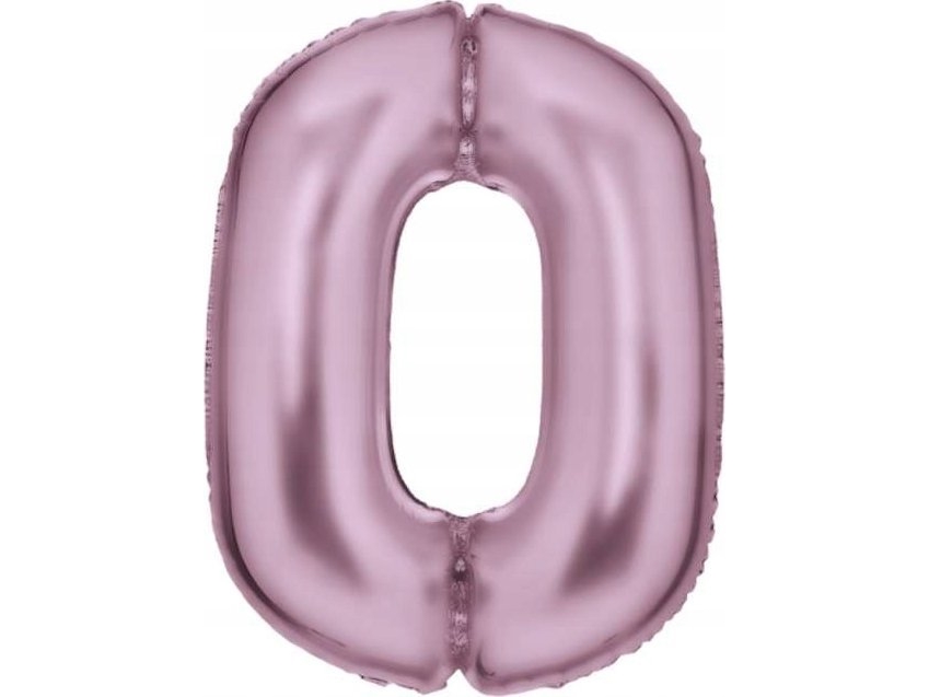 Amscan Folienballon Nummer 0 Satiniert Pastellrosa 86Cm Verpackt 9917322