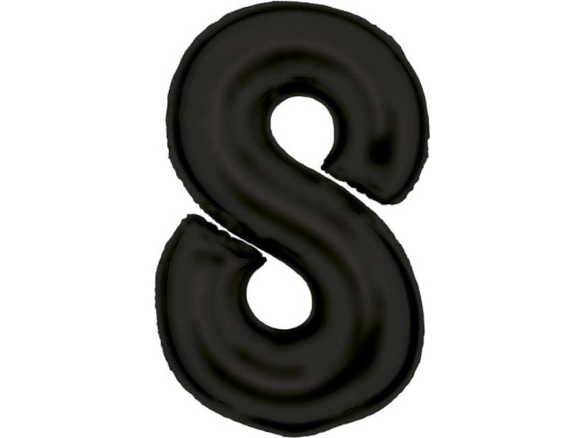AMSCAN Folieballon nummer 8 satin sort 86cm N34 pakket 9917310