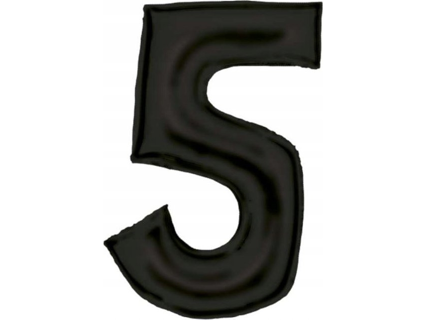 AMSCAN Folieballong nummer 5 satin svart 86cm N34 förpackad 9917307 | Trädgården - Pools & Vatten spel - Poolleksaker | GameStuff