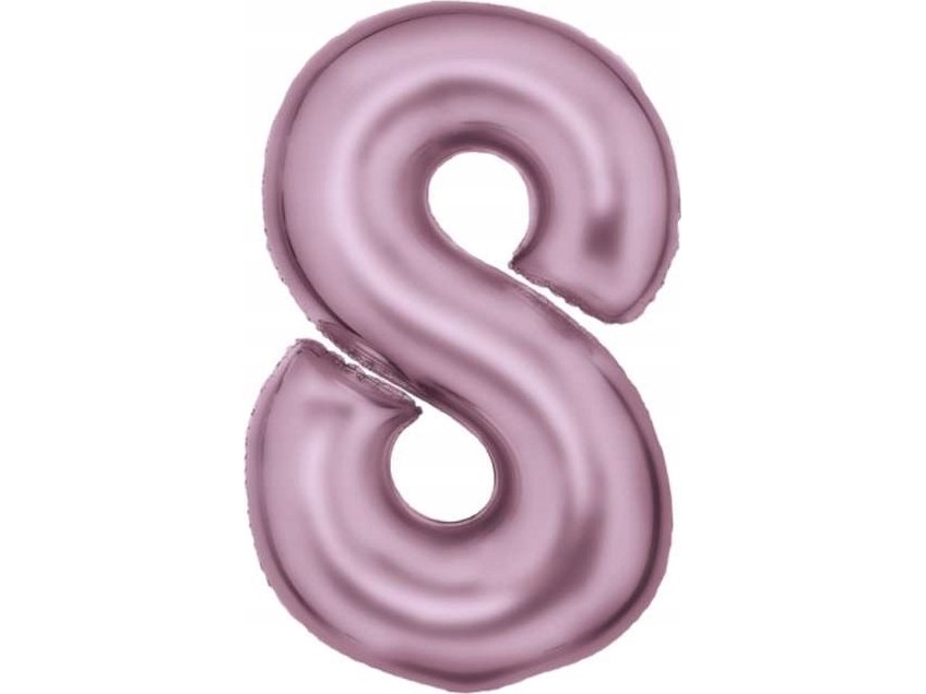 Amscan Folienballon Nummer 8 Satiniert Pastell Rosa 86Cm Verpackt 9917330