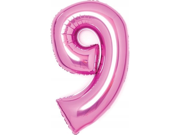Folienballon Nummer 9 Pink 47X66 Cm N26 Verpackt 9914049